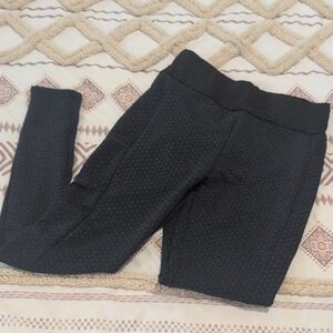 SHEIN Black Textured High-Waist Knit Leggings